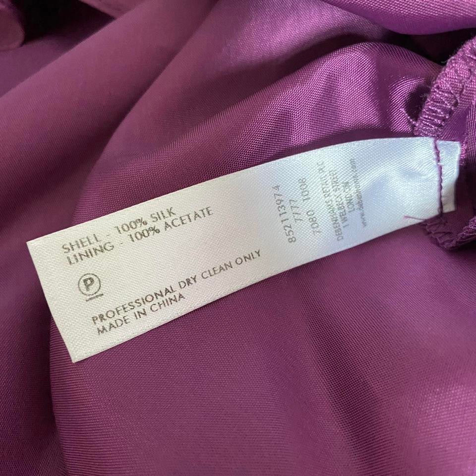 Purple 100% silk slip midi dress UK 12