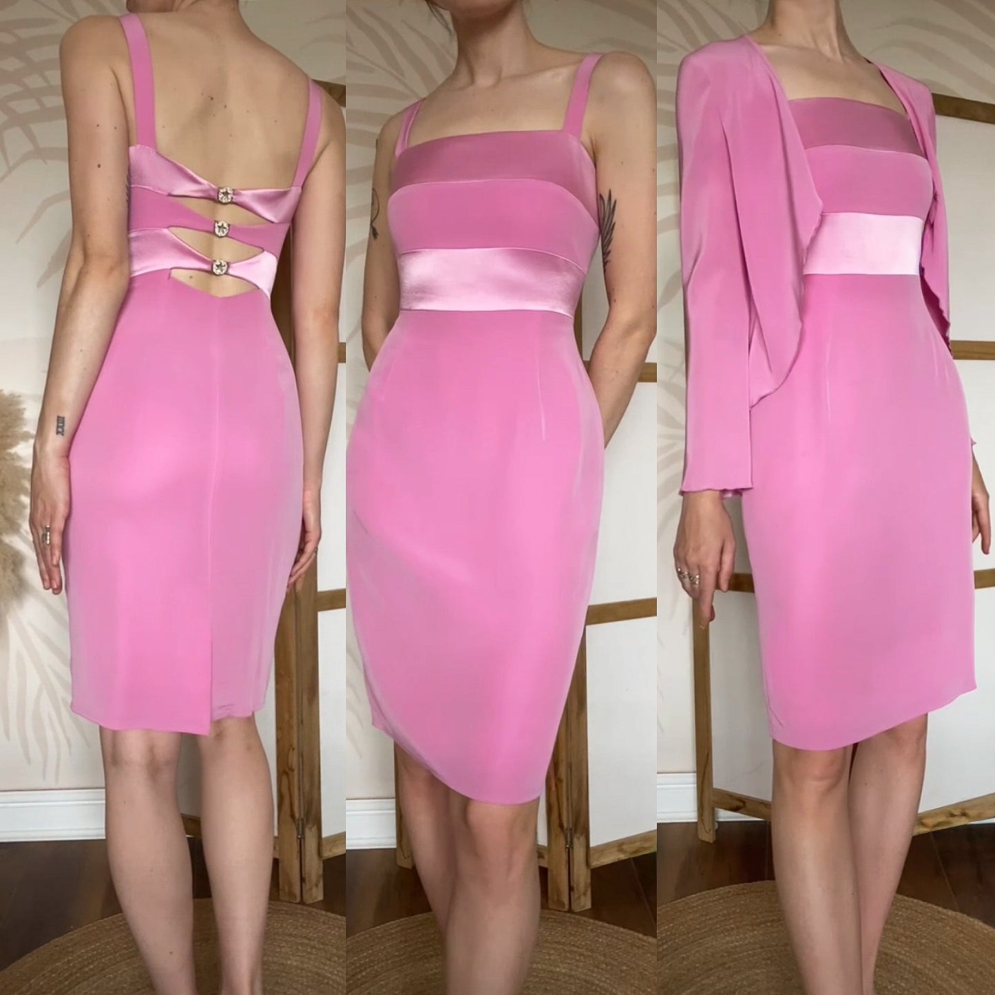 Pink 2-piece Dusk dress & jacket uk 10-12