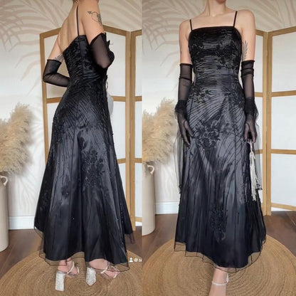 Black beaded a-line prom dress & shawl uk 16