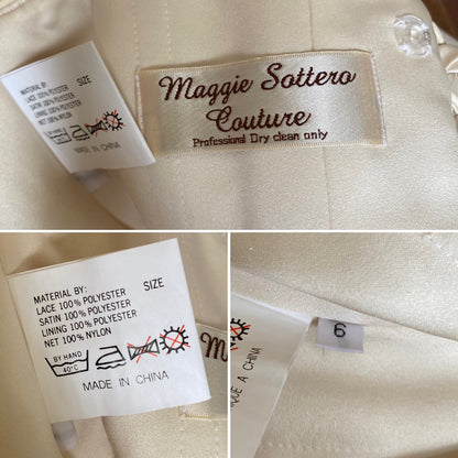 Maggie Sottero ivory a-line wedding dress uk 8