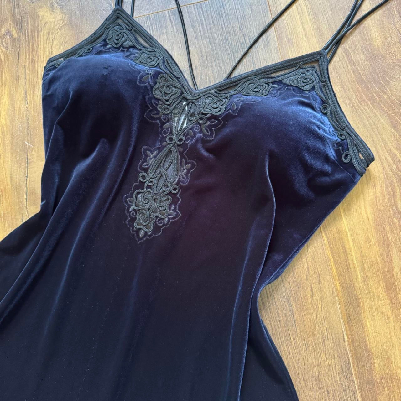 Emma Somerset navy velvet evening dress uk 14