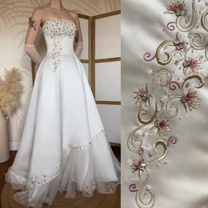 Maggie Sottero strapless a-line wedding dress uk 10