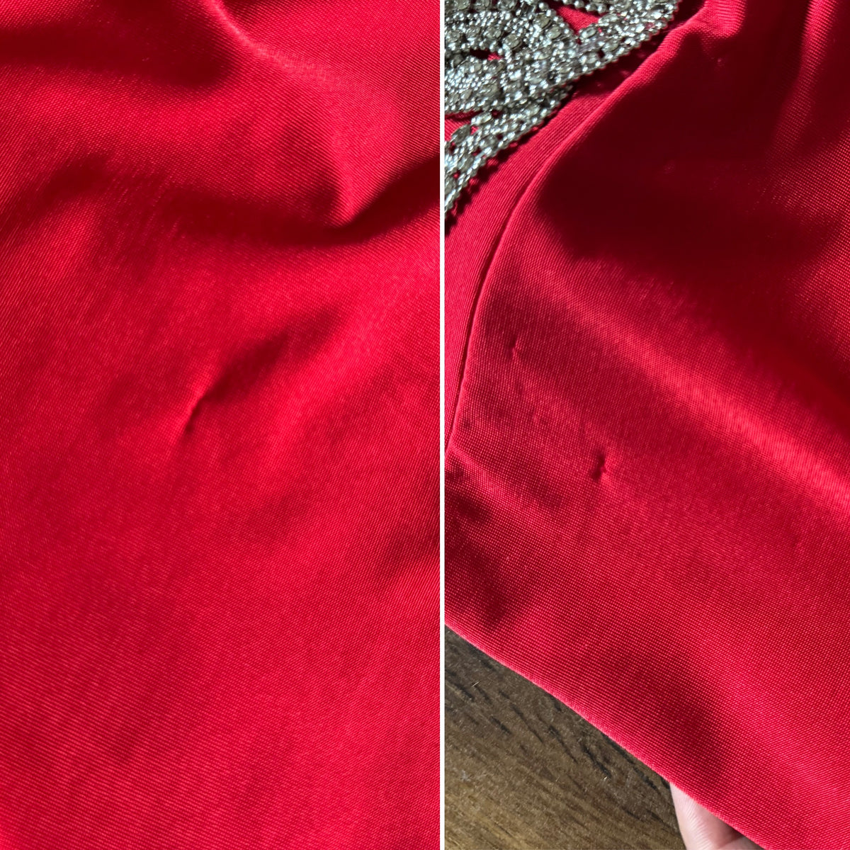 Red stretchy one shoulder evening dress uk 8