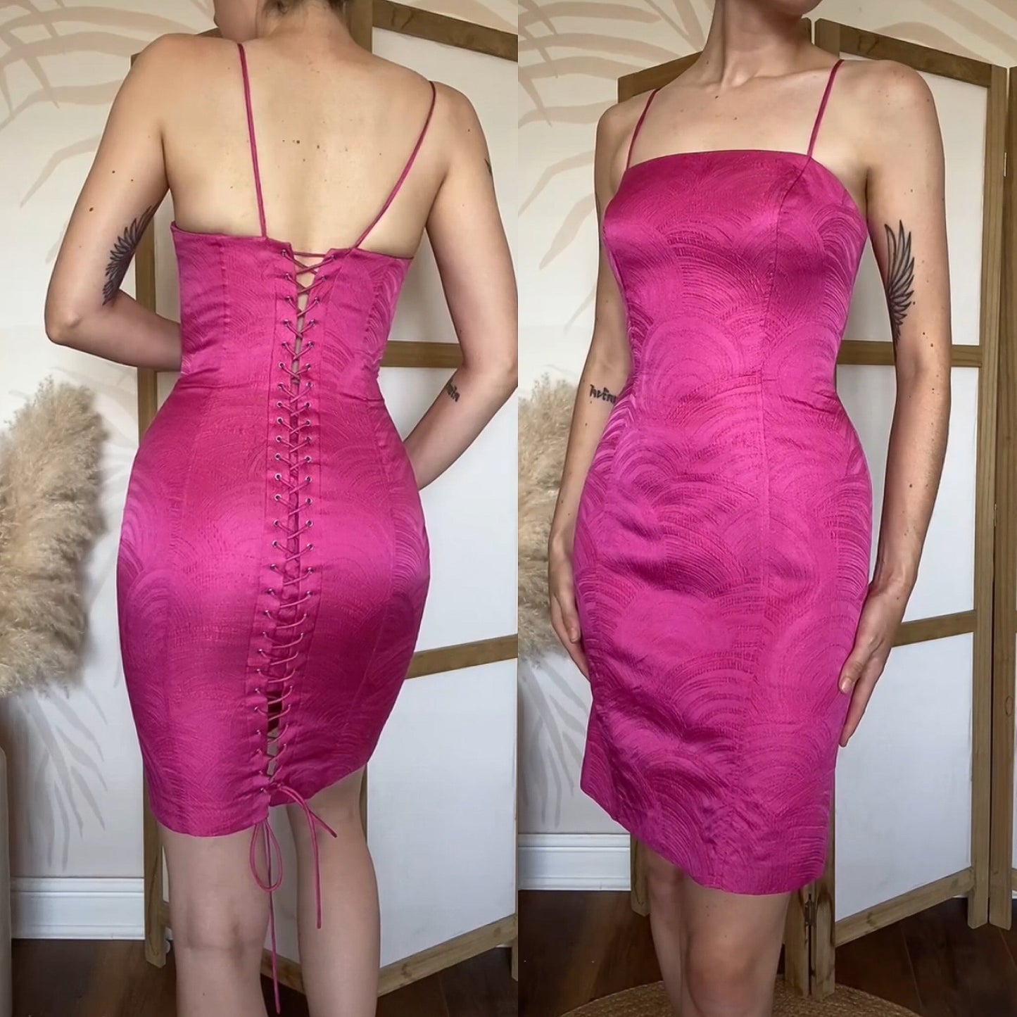John Charles lace up back mini dress UK 10