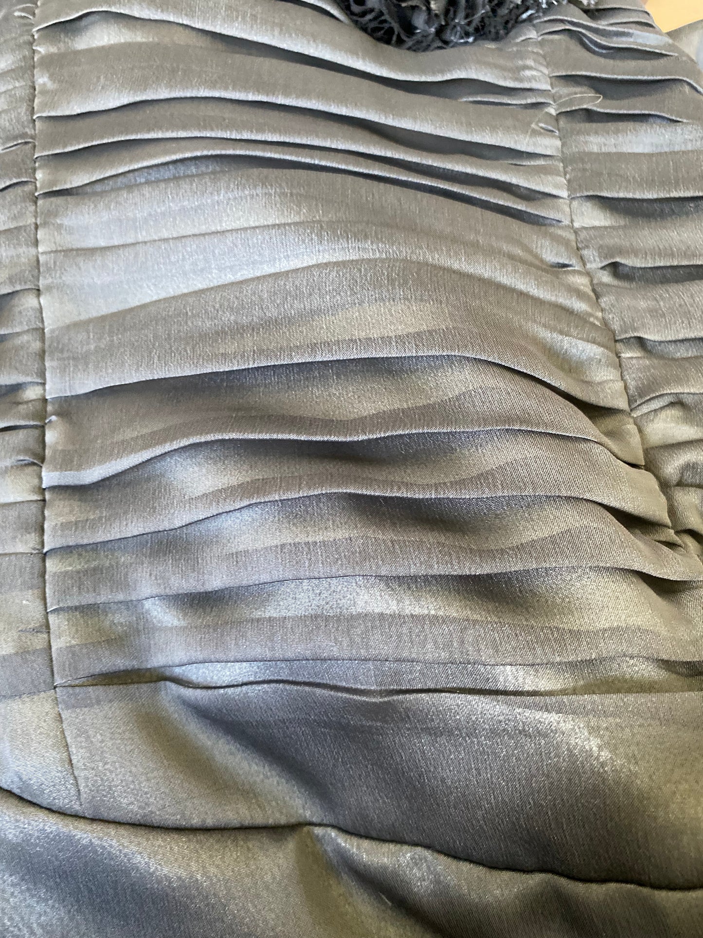 Grey Charas strapless lace up dress UK 8