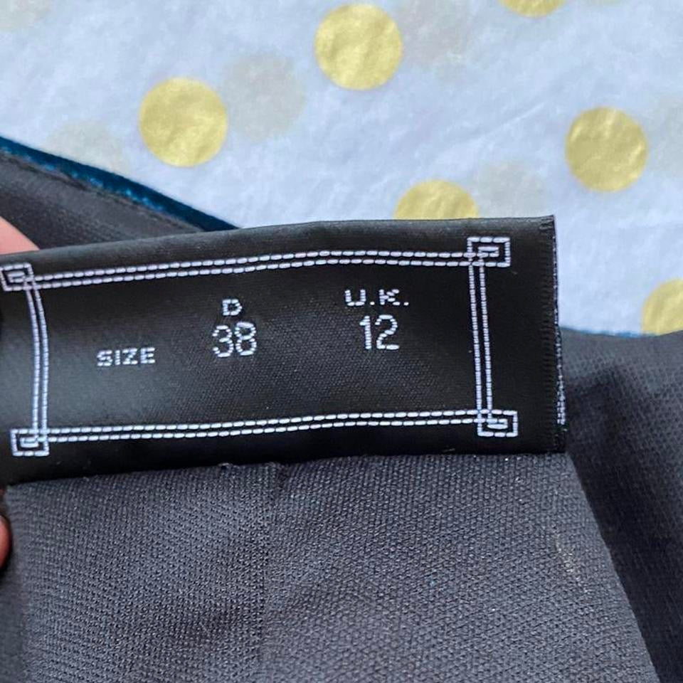 Teal John Charles velvet evening dress UK 12