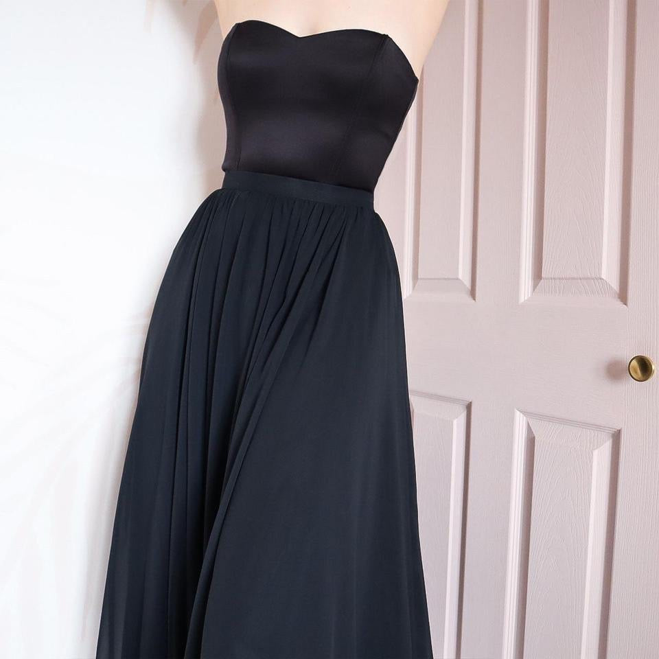 Frank Usher black chiffon skirt UK 10