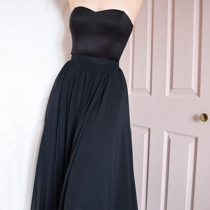 Frank Usher black chiffon skirt UK 10