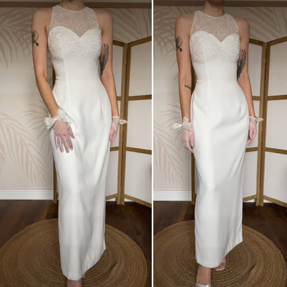Victoria Jane white beaded wedding dress UK 12