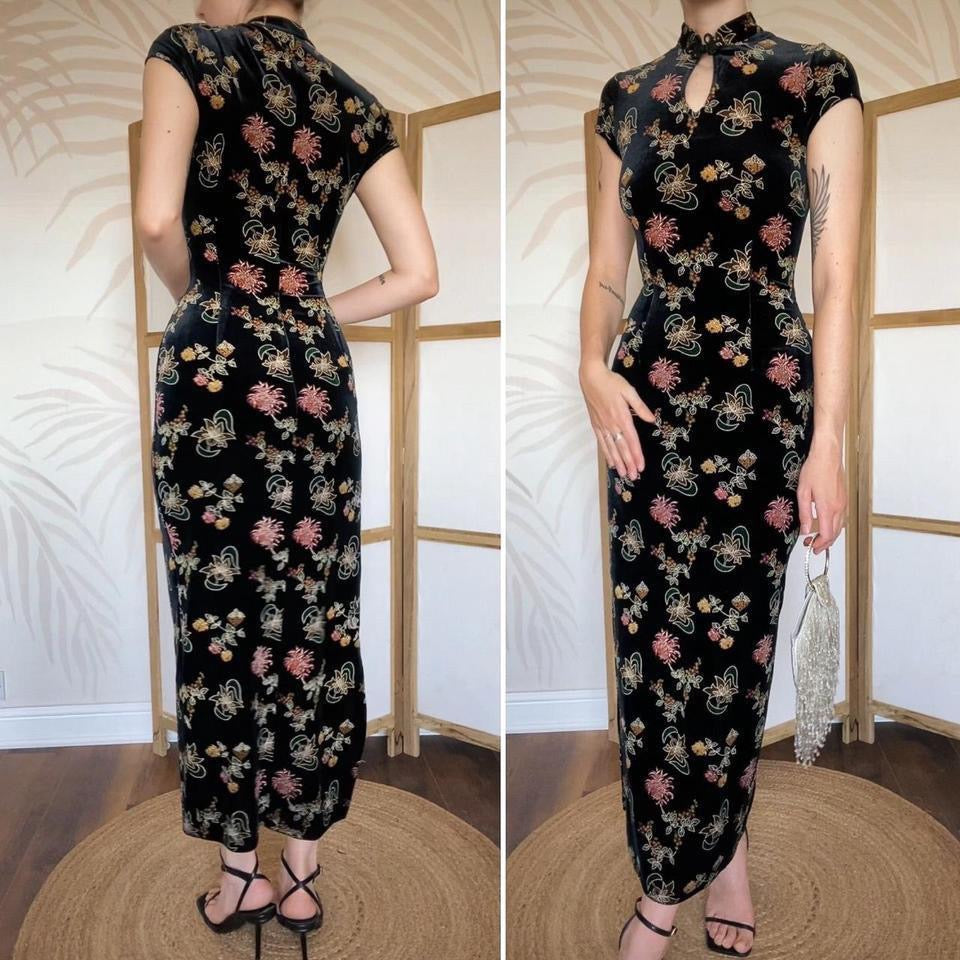 Charlotte Halton velvet stretch dress uk 14