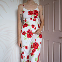 Load image into Gallery viewer, White floral Laura Ashley summer maxi dress UK 12
