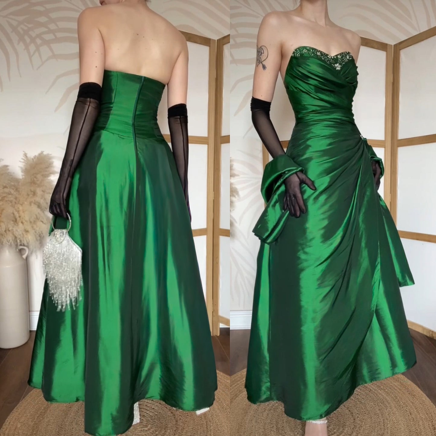 Emerald green Hilary Morgan a-line prom dress uk 12