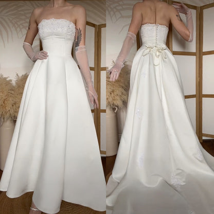 Sincerity Bridal ivory a-line wedding dress uk 6-8