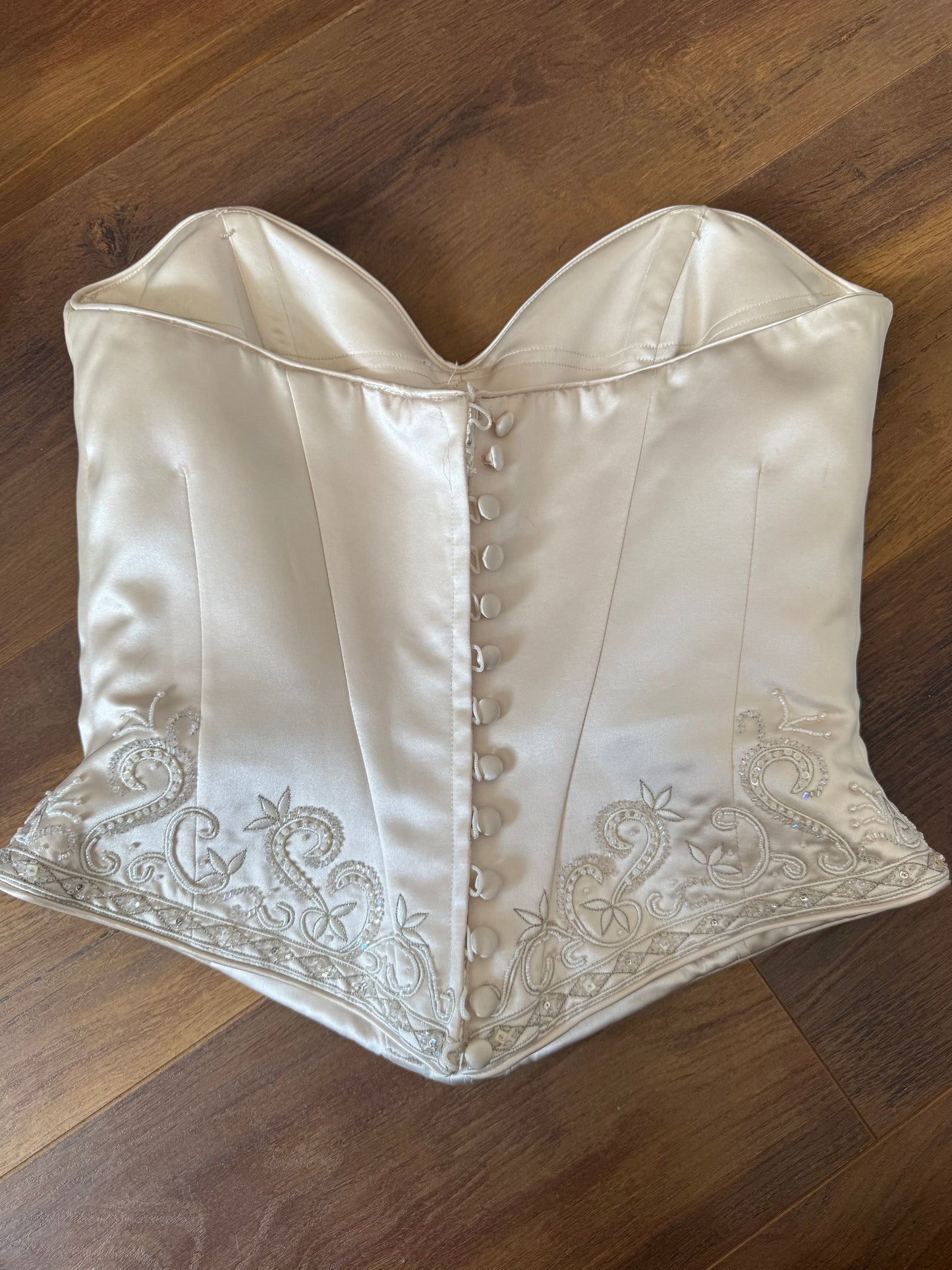 Veromia 3-piece corset, skirt & detachable train uk 10-12