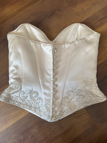 Veromia 3-piece corset, skirt & detachable train uk 10-12