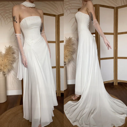Maggie Sottero white strapless wedding dress & shawl uk 6-8