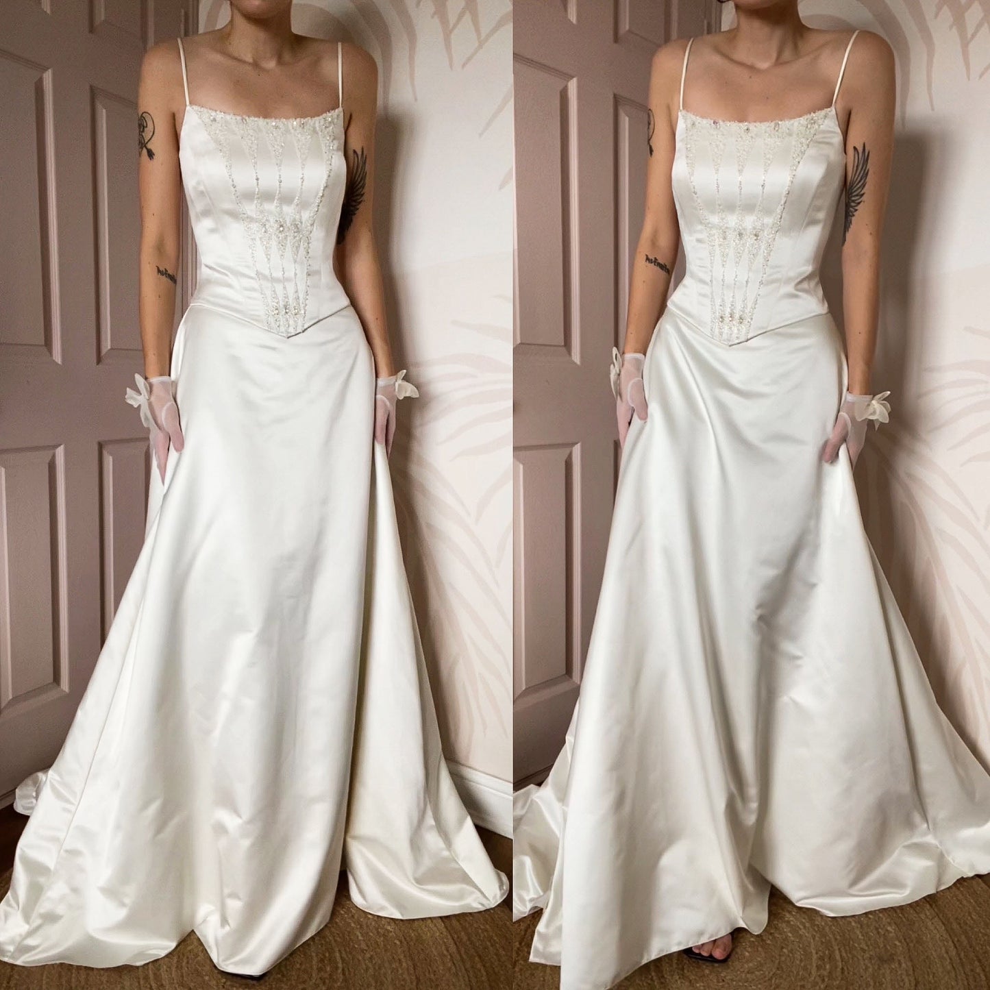 Ellis bridal vintage 2 piece wedding set UK 12