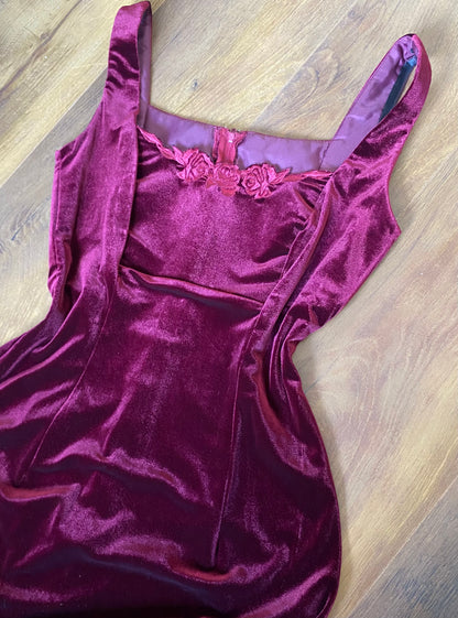 House of Nicholas red velvet dress uk 10