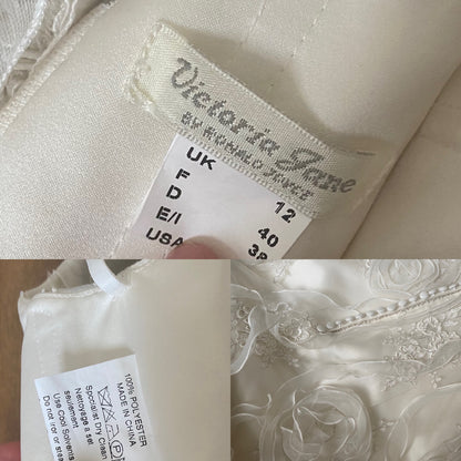 One shoulder lace wedding dress UK 12