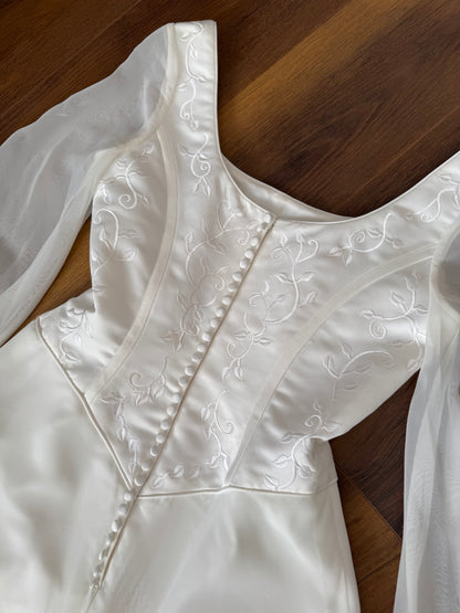 Sincerity ivory long sleeve wedding dress uk 14