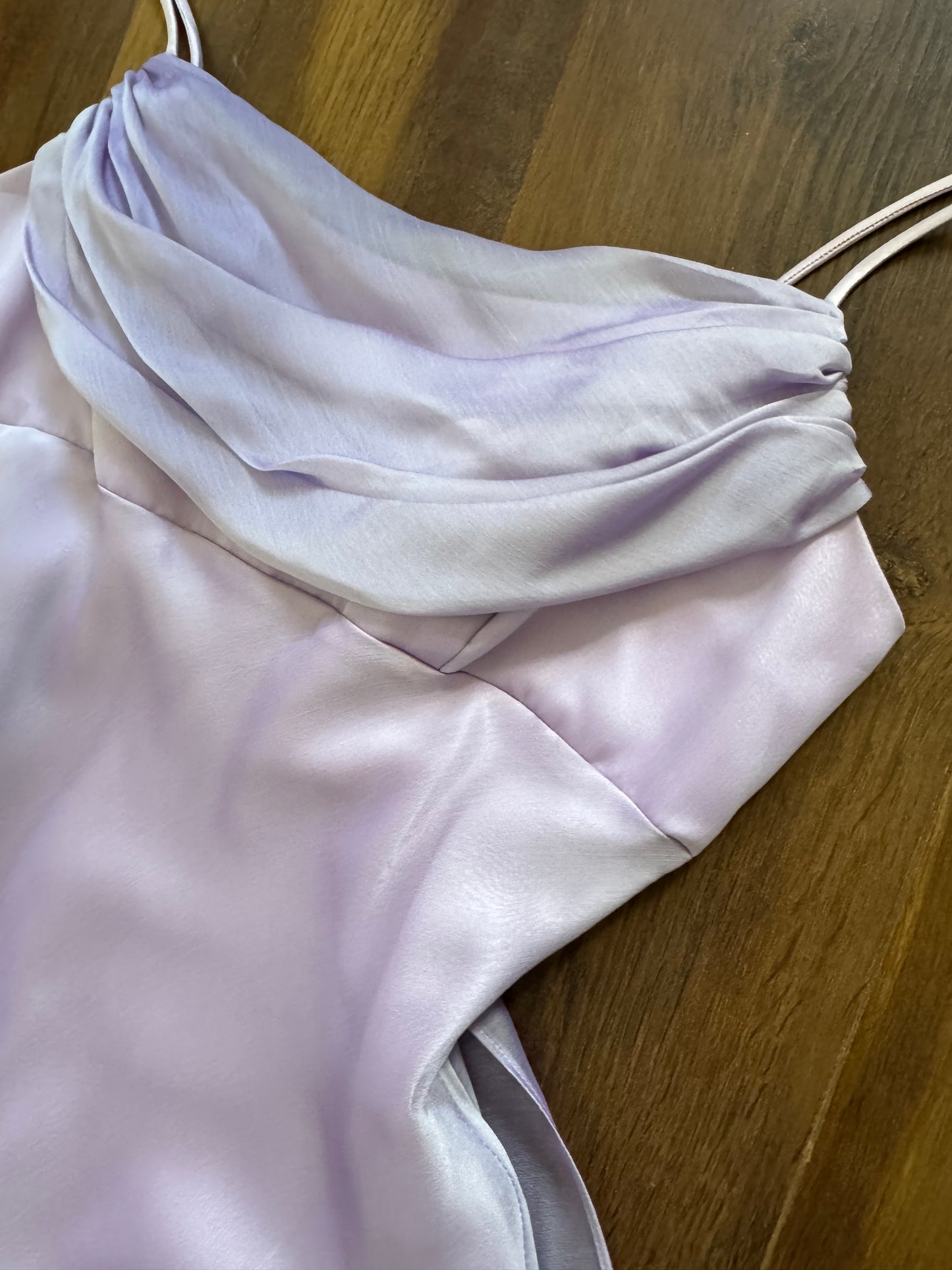 Lilac Tiffanys chiffon prom dress & shawl uk 10-12