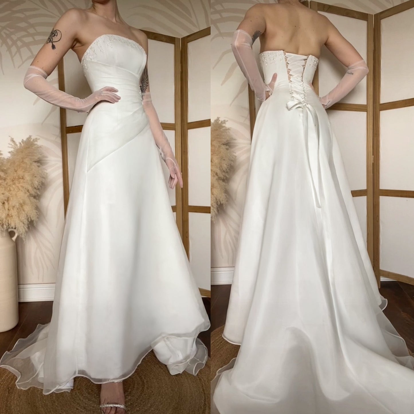Maggie Sottero strapless wedding dress uk 8