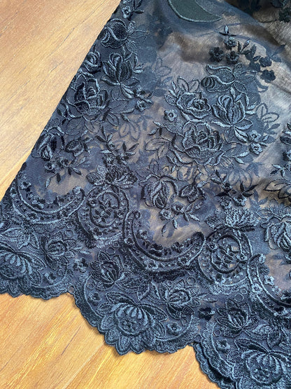 Bernshaw 90s black lace dress uk 10