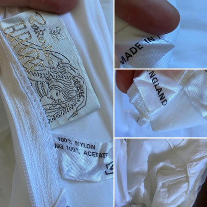 Berkertex white 60s flared sleeve lace wedding dress uk 6/8