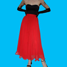 Load image into Gallery viewer, Frank Usher red flared skirt UK 8
