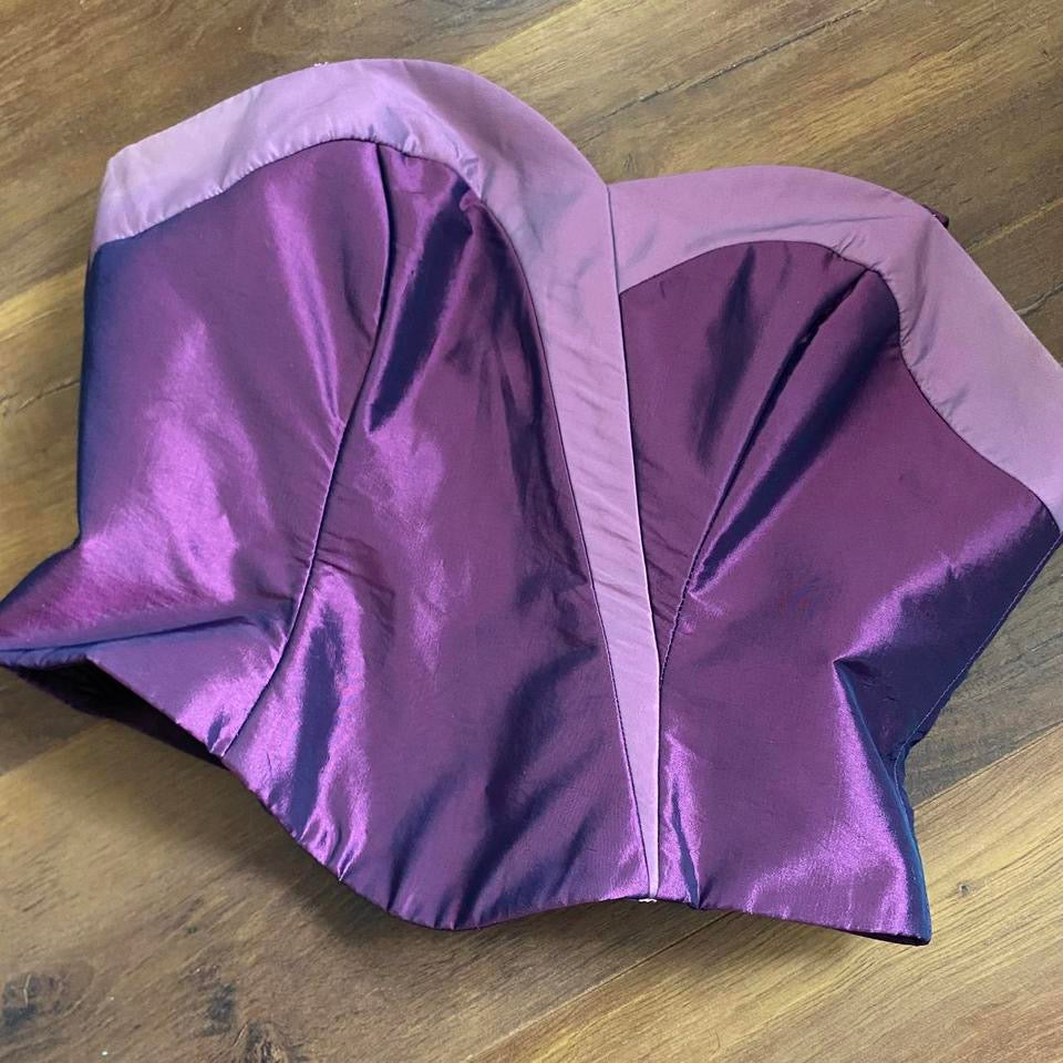 Purple taffeta 3-piece prom set uk 14