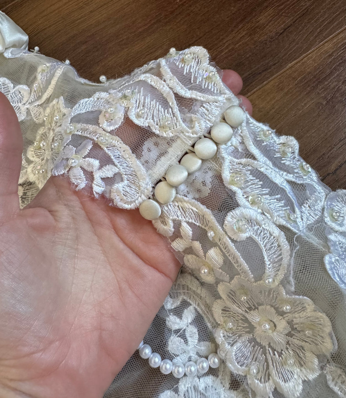 Vintage ivory satin 80s wedding dress uk 8