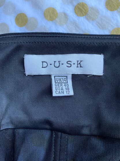 Black Dusk stretch sheer waist evening dress UK 14 & UK 16