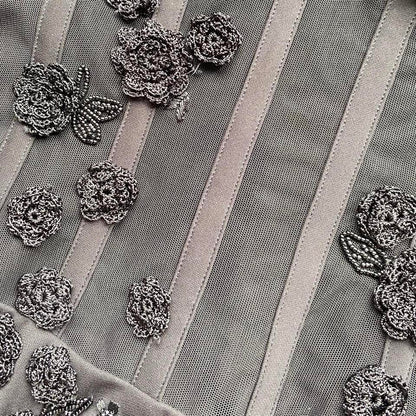 Black Dusk stretch sheer waist evening dress UK 14 & UK 16