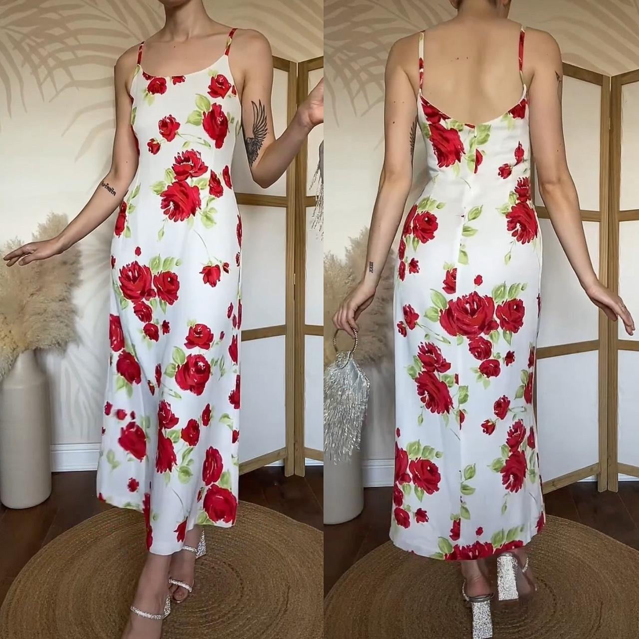 Laura Ashley white floral summer dress uk 12