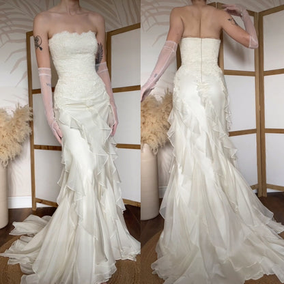 Augusta Jones ivory lace wedding dress uk 8