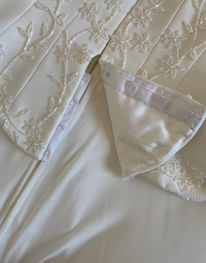 Stevies Gowns ivory off shoulder wedding dress uk 8