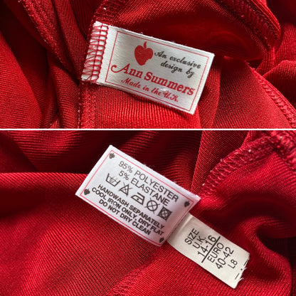 Vintage Ann Summers red stretch dress uk 14-16