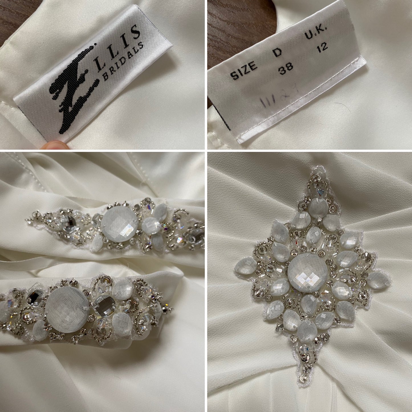 White Ellis fit & flare wedding gown UK 12