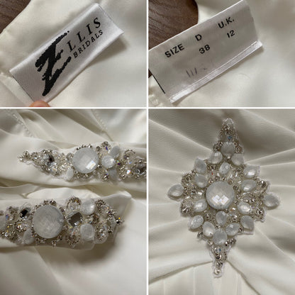 White Ellis fit & flare wedding gown UK 12