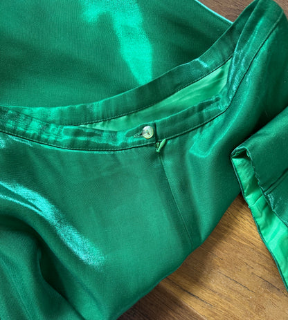 Forest green shimmery 3-piece prom set uk 12