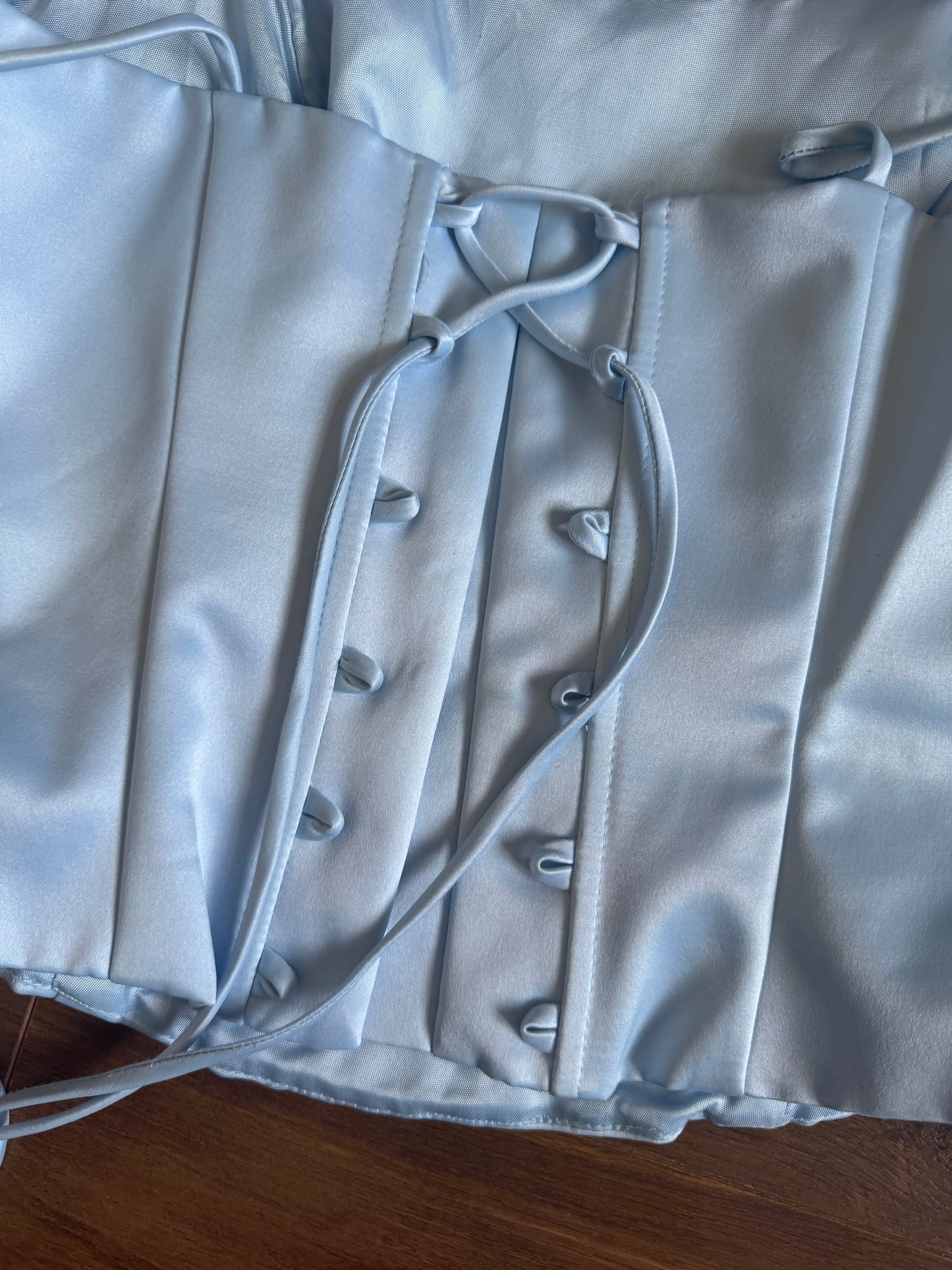 Yve London baby blue 3-piece prom set uk 8-10