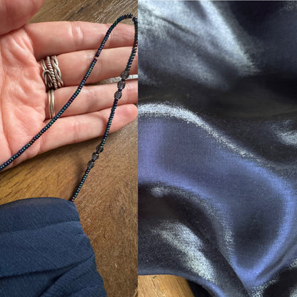 Navy shimmery prom dress uk 10