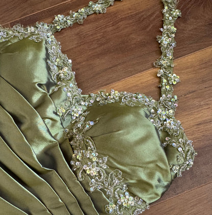 Ronald Joyce green prom dress uk 12