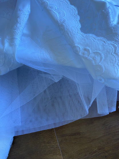White Joel Peters 80s lace wedding dress uk 8-10
