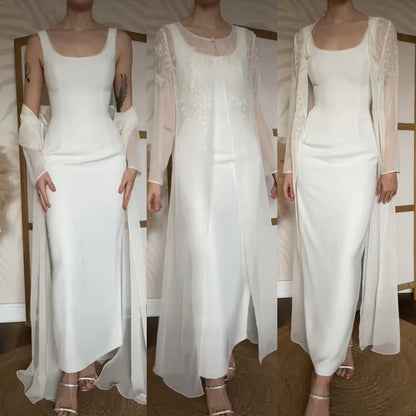 White 2-piece wedding co ord set uk 10