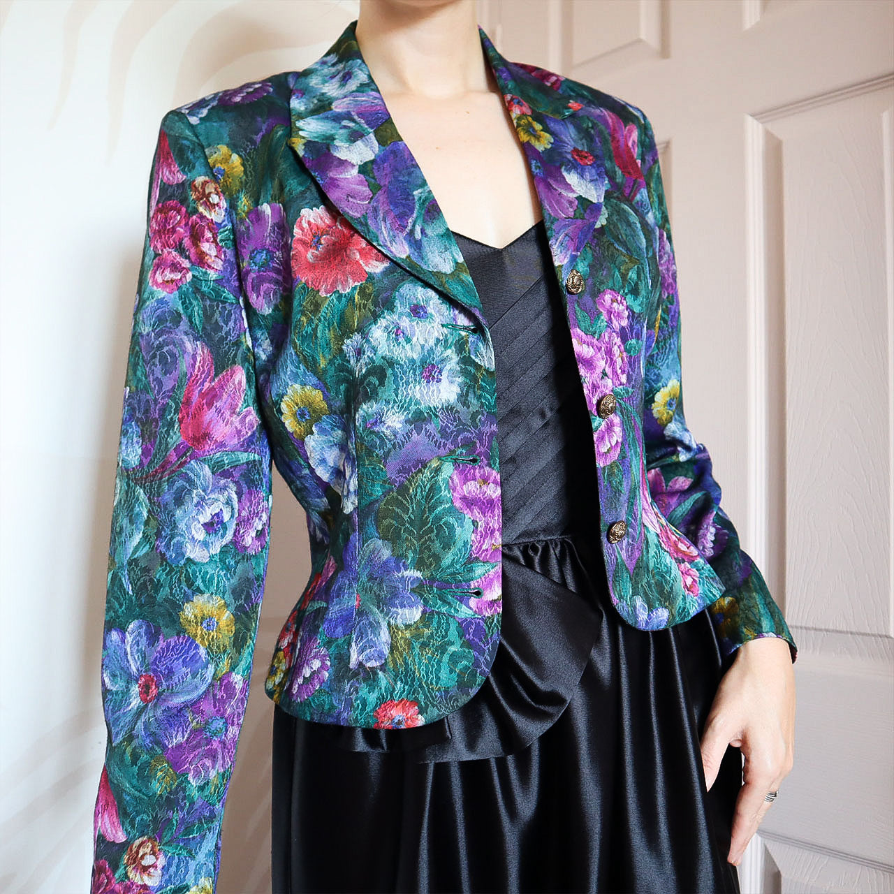 Monsoon Twilight Dark Floral Jacket UK 10