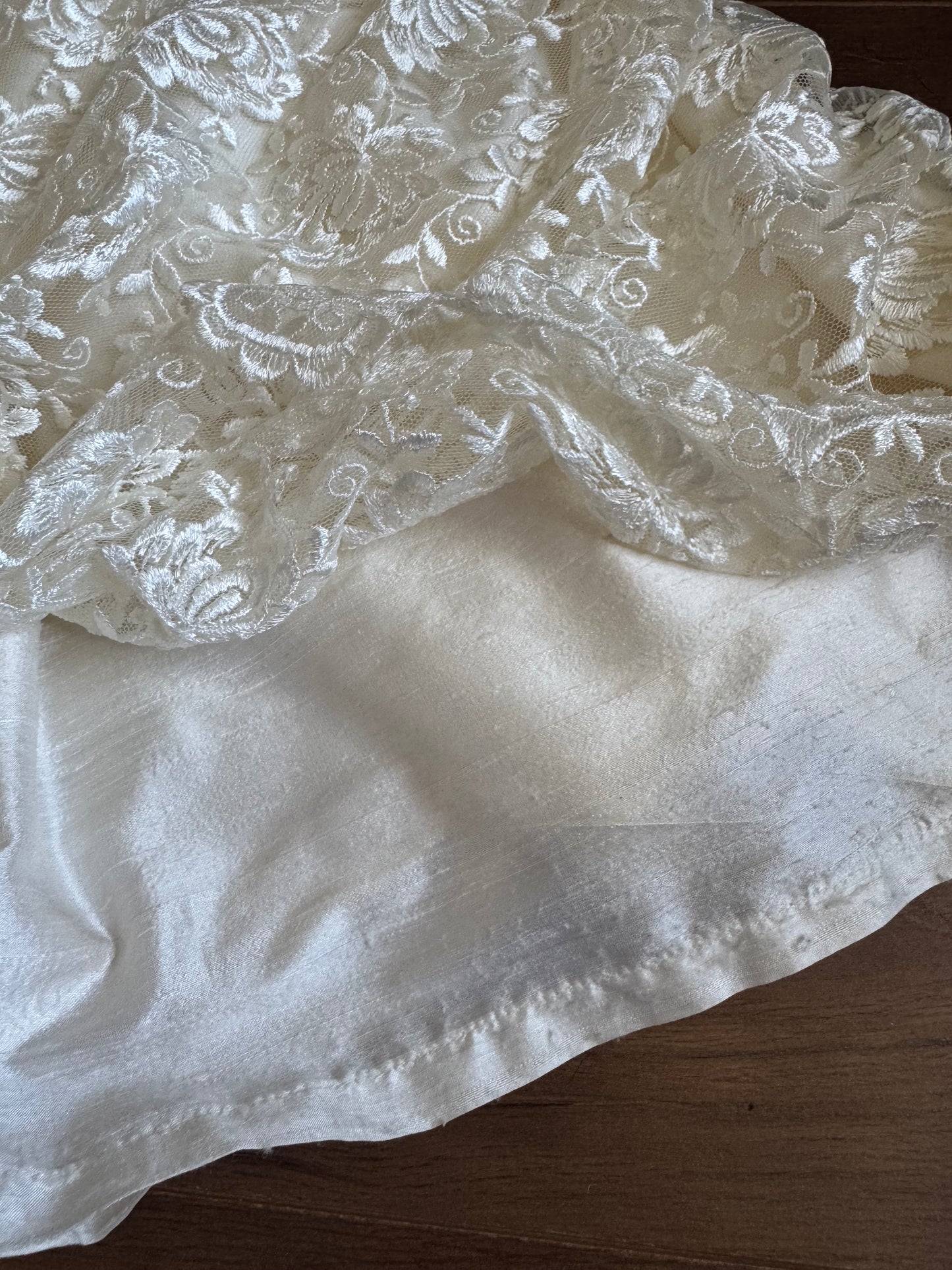 Helen Marina 1990s pure silk lace wedding dress uk 10