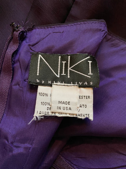 Purple strapless layered gown UK 10