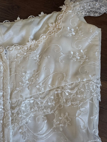 Jessica McClintock ivory lace wedding or evening dress uk 8-10
