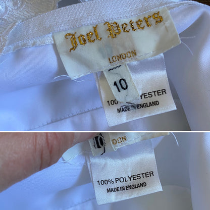 White Joel Peters 80s lace wedding dress uk 8-10